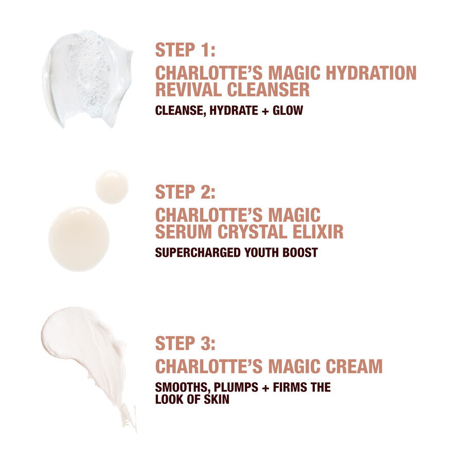 charlottes 3-step magic skin routine